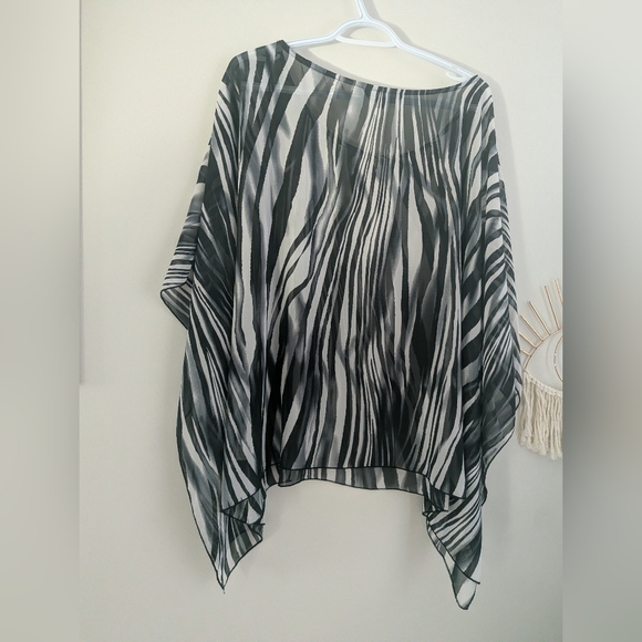 Addition Elle Monochrome Zebra Pattern Blouse Blouse - Picture 4 of 5